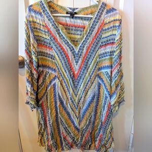 Nic+Zoe Chevron Pattern Rayon Tunic